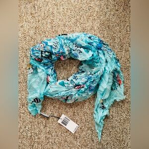 Vera Bradley Soft Fringe Scarf Paisley Wave Rayon Lightweight
